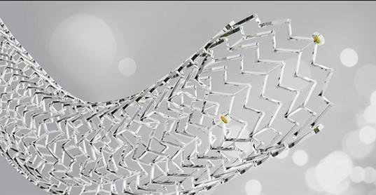 Cook Medical's device features a self-expanding stent of shape memory nitinol coated with the anti-cell proliferation drug paclitaxel. Image courtesy: Cook Medical