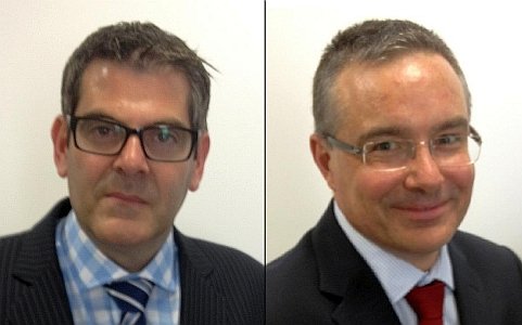 Corporate banker, Mr Daniel Sharp (L), and senior analyst, Dr Matthijs Smith, of Canaccord Genuity, Australia 